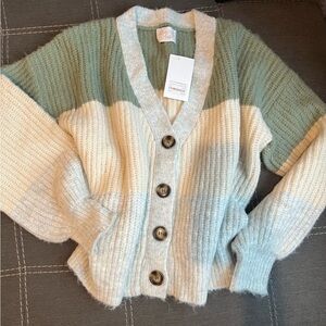 Cozy Colorblock Boutique Oversized Cardigan Sweater